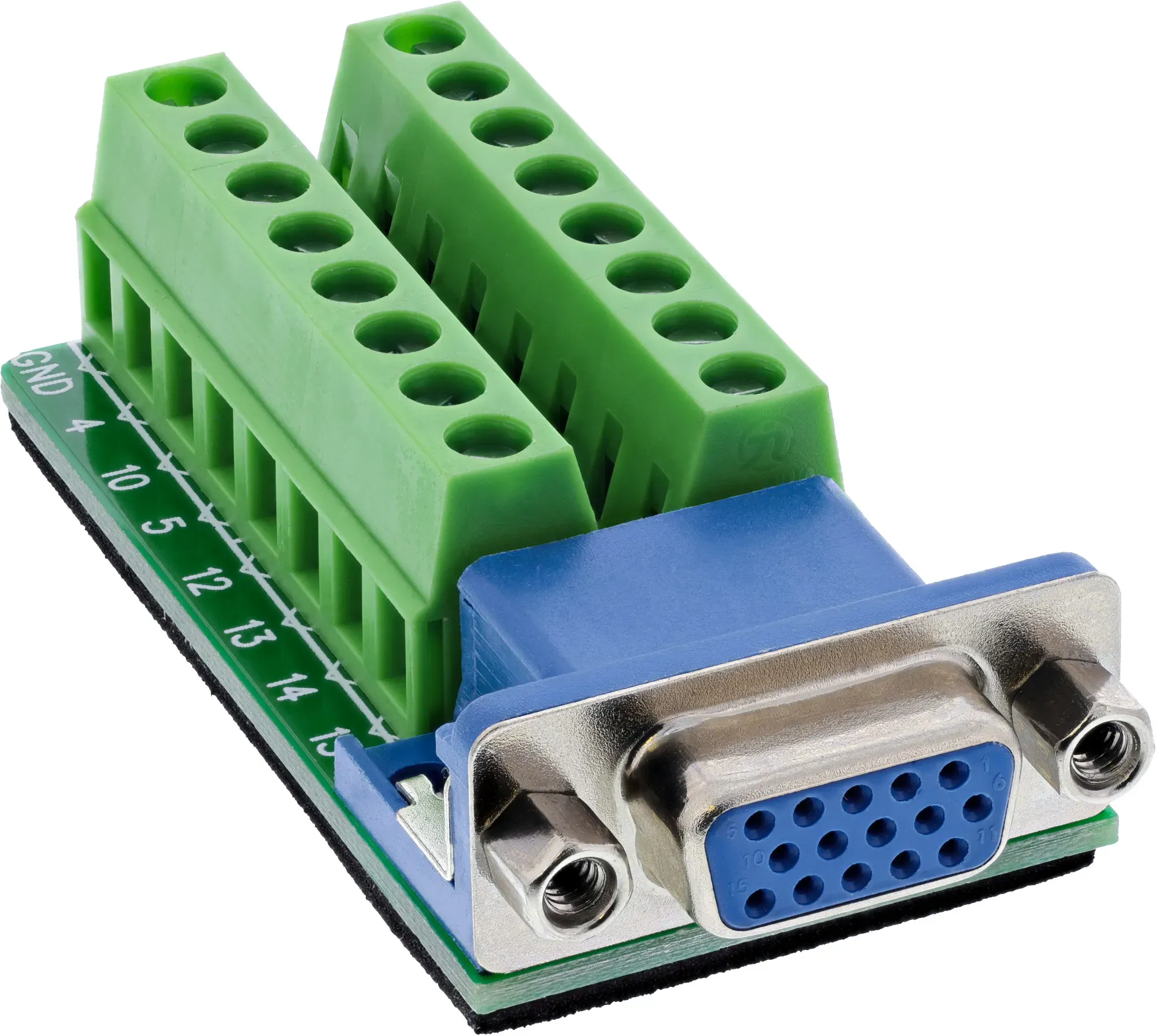 InLine® Terminalblock, VGA (HD15), Buchse, 2-reihig, Schraubklemme
