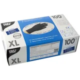 Papstar 10 X 100 Handschuhe, Latex puderfrei schwarz Größe XL