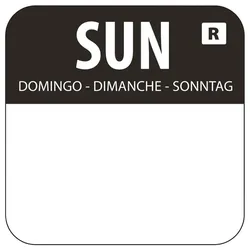 Vogue Farbcode Sticker Sonntag schwarz