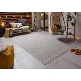 freundin Home Collection HANSE Home Teppich Breeze, rechteckig, Höhe: 8 mm, In-& Outdoor, Wetterfest, Balkon, Garten, Wohnzimmer, Rauten grau 200 cm x 290 cm x 8 mm