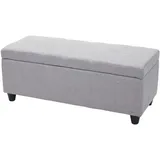 MCW Sitzbank Kriens Stoff Hellgrau 114 x 45 x 45 cm