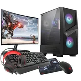 VIST Gaming PC Komplett Set Ryzen 5 3600 RTX 3050 16GB SSD 1TB W11 LCD 24''