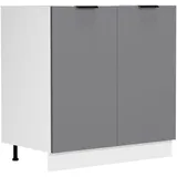 VCM Unterschrank Spülunterschrank Breite 80 cm Spülenschrank Fasola braun