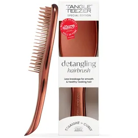 Tangle Teezer Ultimate Detangler Haarbürste – Nasses & Trockenes Haar – Entwirrungsbürste für Alle Haartypen – Zweistufige Borsten Reduzieren Haarbruch & Knoten – Schokoladenbronze mit Chrom-Finish