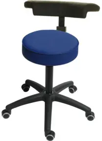 STIER Drehhocker Ø 360 mm atollblau 360° Arm-/Rückenlehne höhenverstellbar