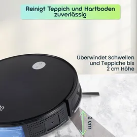ideoon 3in1 Saug-Wischroboter Schwarz