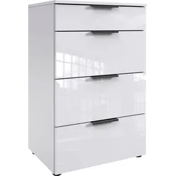 Schubkastenkommode WIMEX "level36 D by fresh to go", weiß (korpus weiß, front lack weiß), B:54cm H:84cm T:41cm, Spanplatte, Sideboards, mit soft-close Funktion und Lackfronten, 4 Schubladen, Kommode hoch