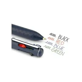 Pentel 4-Farben-Kugelschreiber iZee 4C dunkelblau, Schreibfarbe: schwarz, rot, blau, grün, 1 St.