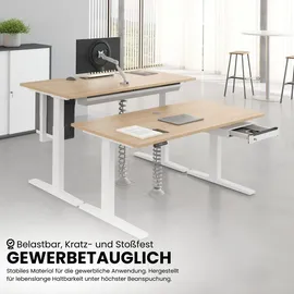 bümö Schreibtisch 160x80 cm Weiß