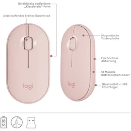 Logitech MK470 Slim Wireless Combo DE Set rosa