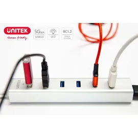 UNITEK USB 3.2 auf USB 3.2 0,5 m Silber