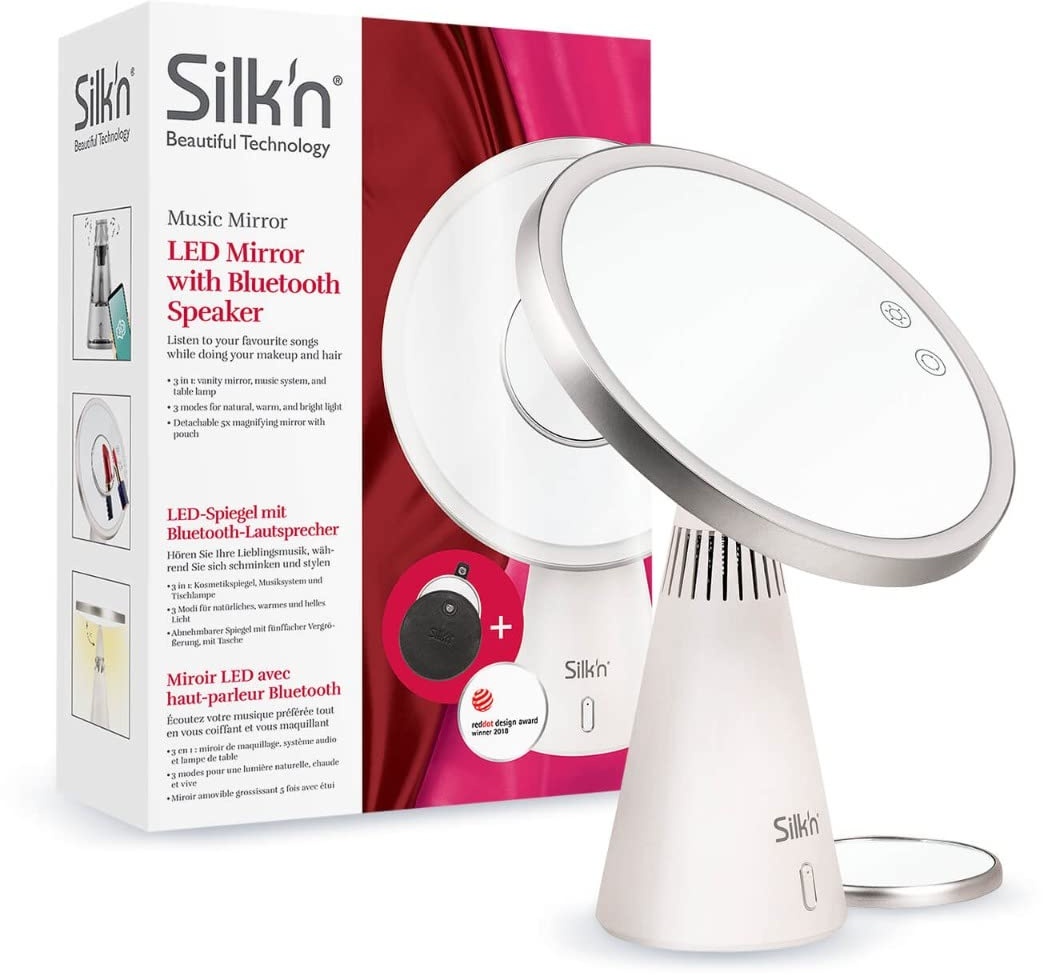 Silk'n Music Mirror - beleuchteter Kosmetikspiegel & Bluetooth-Lautsprecher