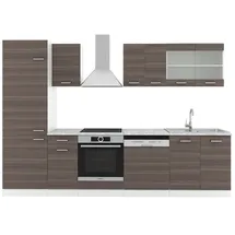Vicco Küchenzeile R-Line 300 cm weiß/edelgrau