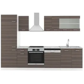 Vicco Küchenzeile R-Line 300 cm weiß/edelgrau