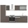 Vicco Küchenzeile R-Line 300 cm weiß/edelgrau