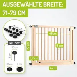 Bomi Treppenschutzgitter Miko 63-161 cm Braun