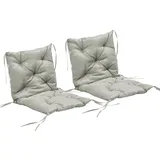 Outsunny Outsunny-Sitzkissen-98L x 50B x 8H cm-Hellgrau
