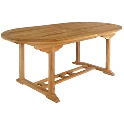 Salamanca Gartentisch mit Zusatzplatte Teak.