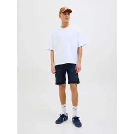 JACK & JONES "JJIRICK JJFOX SHORTS CB 310 SN", Herren, Gr. XS, N-Gr, blau denim pack:am 316, Web, Obermaterial: 70% Baumwolle, 28% Polyester, 2% Elasthan, unifarben, regular fit kniefrei, Hosen Shorts, im Four-Pocket Style