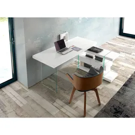 ac angel cerda Eckschreibtisch Angel Cerdá Weiß / Transparent