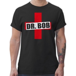 Shirtracer T-Shirt Dr. Bob Kostüm Kreuz Karneval Outfit schwarz L