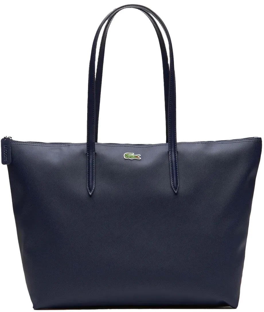 LACOSTE Damen Handtasche - L1212 Core Essentials Shopping Bag, 30x34x14cm (HxBxT) Dunkelblau