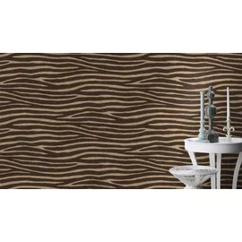 Rasch Textil Vliestapete Zebra 10 m 27 cm 300 g Beige/Braun 751741