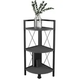 VCM Holz Metall Eckregal Aufbewahrung Stand Regal Bücherregal Deko Bücher Standregal Insasi 2