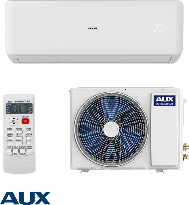 Inverter-Klimaanlage AUX Freedom ECO ASW-H09B6B4/FAR3DI-C0 – 9000 BTU, A++/A+, Selbstreinigung, WLAN-Option
