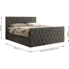 MKS Meble Miren Duo 160 x 200 cm H3 Dunkelgrau