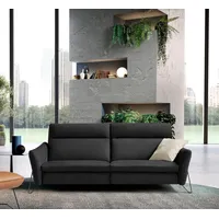 Egoitaliano 2-Sitzer Gaia, modern, elegant und super komfortabel mit hoher Rückenlehne, erstklassiger Sitzkomfort, Inkl. 2 Relaxfunktionen, mit Designfuß schwarz