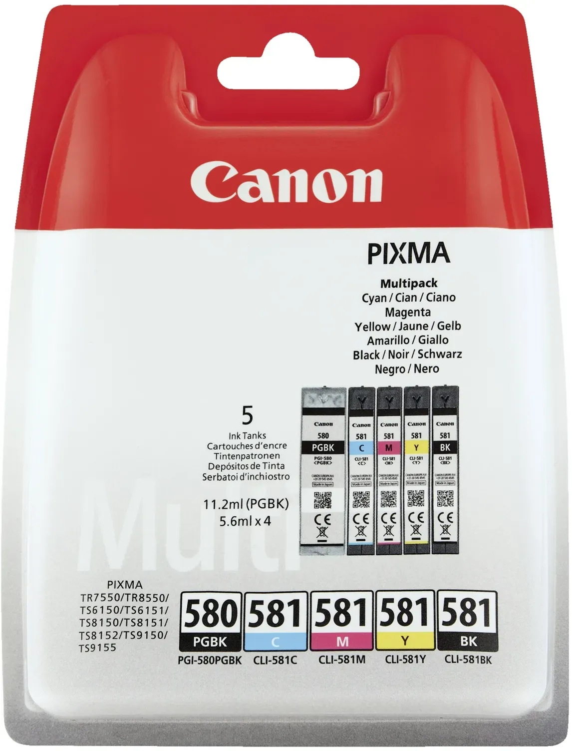 Preisvergleich Produktbild Canon Tintenpatrone PGI580 & CLI581 Multipack