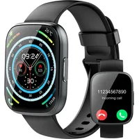 Smartwatch Herren Damen, 1,95" HD Fitnessuhr Damen mit Telefonfunktion, Smart Watch 112+ Sportmodi Fitnessuhr mit Herzfrequenz schrittzähler Schlafmonitor, IP68 Wasserdicht Sportuhr für Android iOS