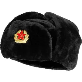 Max Fuchs MFH Russ. Fellmütze schwarz - schwarz
