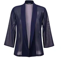 GOLDNER Kurzgröße: Blaue leichte Jacke mit Schalkragen, Halbarm", in marine | Gr.: 21