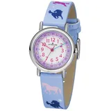 Atrium A47-12 Gehäusebreite 0 mm Analog Quarz blau Kunstlederarmband Flieder onesize