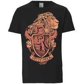 LOGOSHIRT T-Shirt LOGOSHIRT "Harry Potter - Gryffindor Logo", Herren, Gr. L, schwarz, 100% Baumwolle, bedruckt, normal, Rundhals, Shirts T-Shirt, mit Harry Potter-Print
