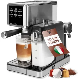 Proficook PC-ES-KA 1266 silber mit Milchaufschäumer