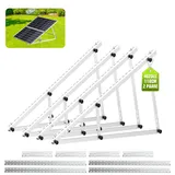 Rhein Beleuchtung Solarpanel Halterung Halterung Balkonkraftwerk für 200W-500W Solarpanel Winkel Einstellbar 0-90° Halterung für Solarpanel für Dachhalterungen Solarmodule (118cm Verstellbare Solarpanel Halterung)