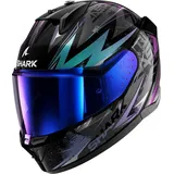 Shark D-Skwal 3 Blast-R Integralhelm - Schwarz/Grau/Türkis / XS