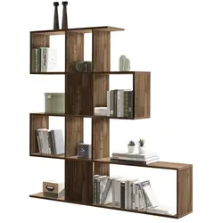 Bibliothèque séparateur design finition bois noyer L139 cm COMO