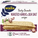 Wasa Tasty Snacks Crisps Roasted Garlic & Sea Salt 10x190g I Extra dünner Knäckebrot-Snack mit geröstetem Knoblauch und Meersalz, 2 Packs, Ideal zum Snacken