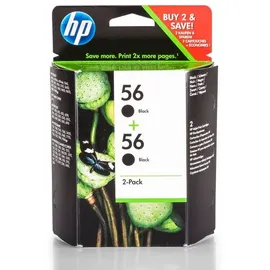 HP 56 schwarz 2er-Pack C9502AE