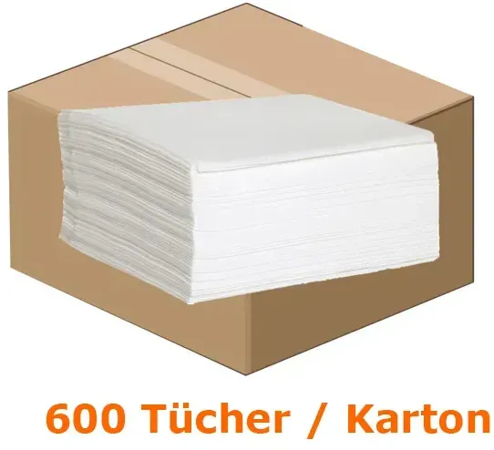 Nordvlies WIPEX-SENSITIV Wisch-Poliertuch weiß 24 x 34 cm Karton je 12 x 50 Tücher 1/4 Falz lösungsmittelbeständig