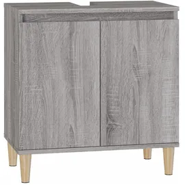 vidaXL Waschbeckenunterschrank 58 x 60 x 33 cm Grau