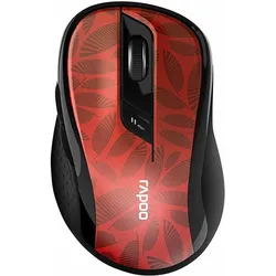 Rapoo Kabellose lautlose Multi-Mode-Maus "M500", Dunkelrot Einstellbarer Sensor mit 1.600 DPI