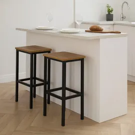 OEM Hocker Erle 40 x 65 x 30 cm Schwarz