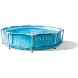 Intex 10FT X 30IN Beachside Metal Frame Pool Set