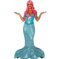 FIESTAS GUIRCA Meerjungfrau Kostüm blau für Damen M