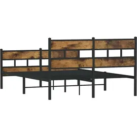 vidaXL Metallbett 140 x 190 cm Brown